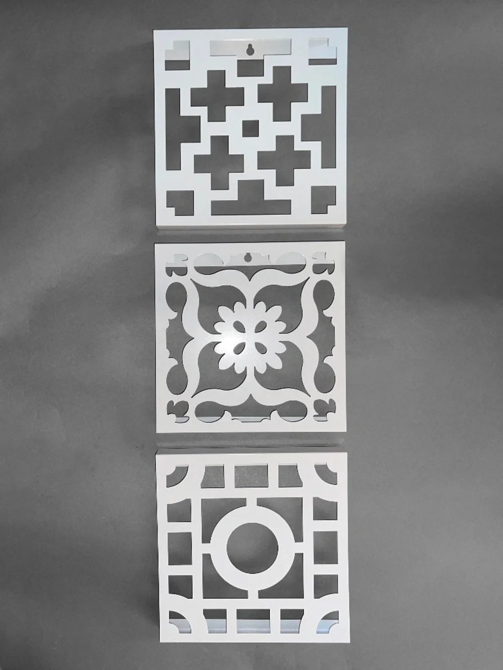 White Metal Die cut Wall Decorations